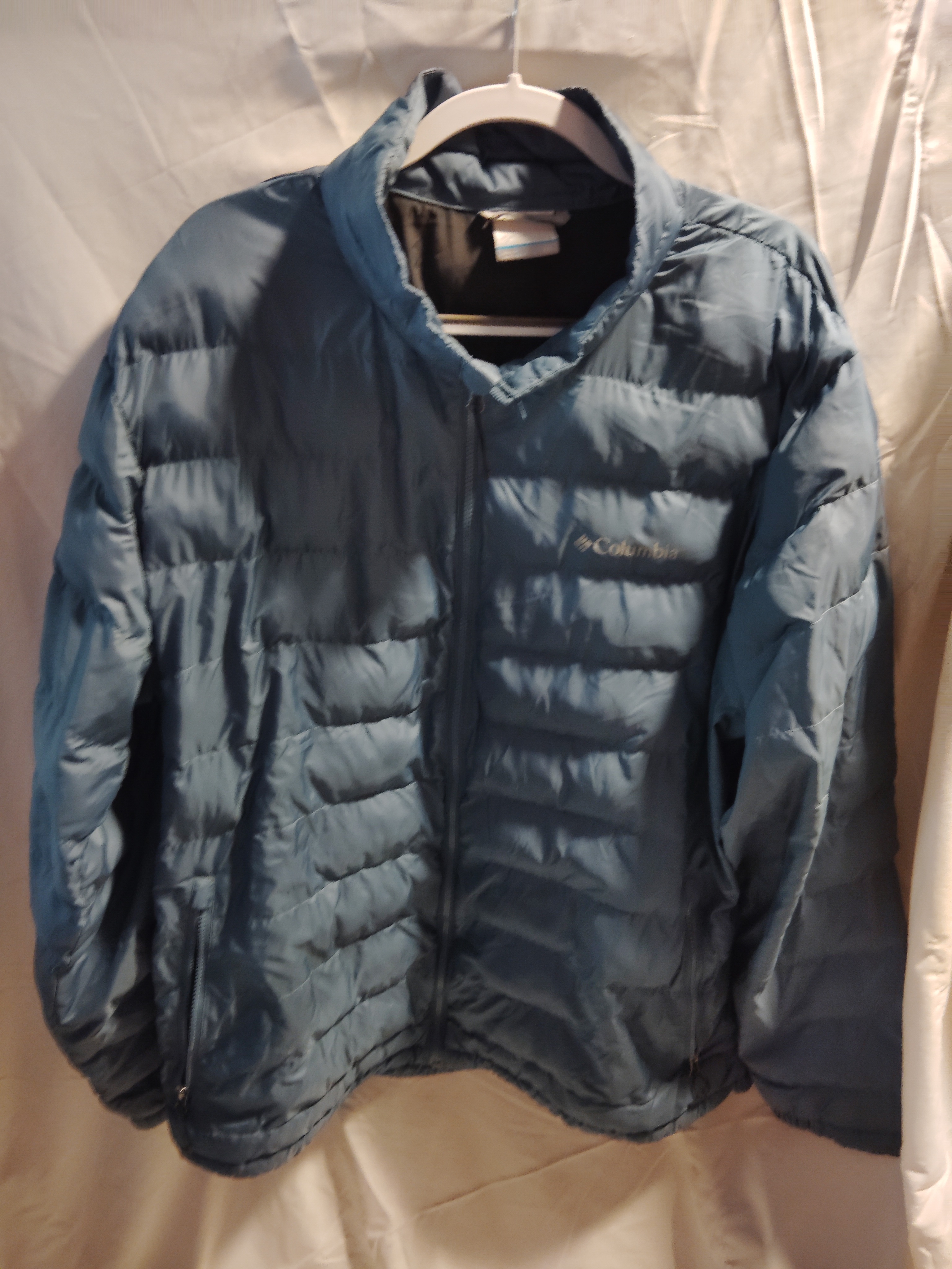 Columbia Light Blue Quilted Puffer Jacket